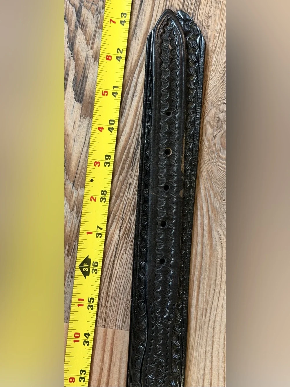 Dutyman 1721 Basketweave Leather Ranger Belt Size 40 Black Duty Police